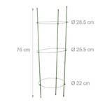 Lot de 4 cages à tomates Vert - Métal - Matière plastique - 29 x 76 x 29 cm