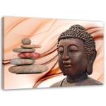 Wandbild Buddha Steine Zen Spa Feng Shui 120 x 80 cm