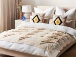 Kuscheldecke FATEHPUR Beige - Naturfaser - 130 x 1 x 180 cm