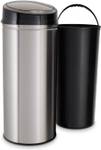 Infrarot Abfalleimer INOX EW-AE-0230 Schwarz - Silber - 78 x 78 cm