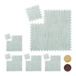 Tapis sol effet bois en lot de 45 Blanc - Matière plastique - 32 x 1 x 32 cm