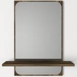 Spiegel Ekol Walnuss mit Ablage Braun - Holzwerkstoff - 45 x 72 x 12 cm