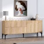 Sideboard Laika Beige - Holzwerkstoff - 40 x 80 x 180 cm