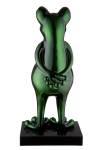 Skulptur Frog gr眉n metallic