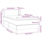 Bettgestell-K-590 Weiß - Holzwerkstoff - 93 x 78 x 193 cm