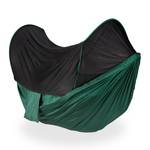 Hamac avec moustiquaire Noir - Vert - Textile - 277 x 120 x 135 cm