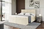 Boxspringbett GALMA Ecru - Breite: 200 cm - H4