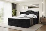 Boxspringbett VILA KING Schwarz - Breite: 180 cm