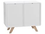 Buffet MILO Marron - Blanc - Bois manufacturé - 90 x 76 x 40 cm