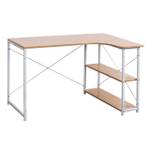 Arbeitstisch Abisola Braun - Weiß - Holzwerkstoff - Metall - 120 x 72 x 74 cm