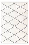 Hochflor Soft Teppich 120X160 Weiß Grau Cremeweiß - Grau - 120 x 160 cm