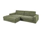 Ecksofa LANA Sofa Cord Recamiere Grün - Ecke davorstehend links