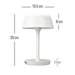 Lampe à poser rechargeable Valencia Blanc - Métal - 20 x 30 x 20 cm