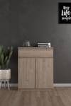 Sideboard Nada Braun - Holz teilmassiv - 81 x 101 x 40 cm