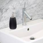 Porte-savon liquide pompe inox classique Noir - Blanc crème - Argenté