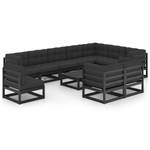 Garten-Lounge-Set (11-teilig) 3009836-2 Anthrazit - Schwarz