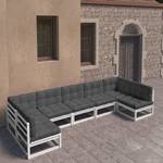 Garten-Lounge-Set (7-teilig) 3009749-2 Anthrazit - Weiß