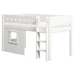 Lit mi-hauteur Artax Blanc - Bois manufacturé - 109 x 210 x 120 cm