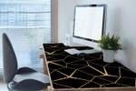 Tischmatte Gold- und schwarze Mosaik 120 x 60 cm