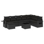 Gartensitzgruppe K5256(9-tlg) Schwarz - Massivholz - 69 x 62 x 55 cm