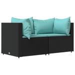 Ecksofa 3029629-4 (2er Set) Schwarz - Blau