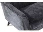 Sofa aus grauem Samt "Nancy" - 196 x 81 Grau - Textil - 81 x 80 x 196 cm