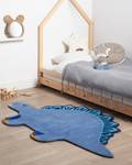 Tapis enfant TREX Bleu - Fourrure véritable - 100 x 160 cm