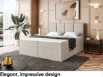 Boxspringbett Cristiano Beige - Breite: 160 cm - H4