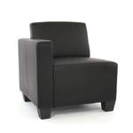 4-Sitzer Sofa Lyon Schwarz - Kunstleder - 250 x 76 x 72 cm