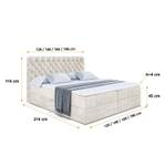 Boxspringbett BOXI8 Beige - Breite: 180 cm - H4