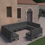 Garten-Lounge-Set 3009757-2 (11-teilig) Anthrazit - Schwarz