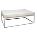 Banquette Icub 40x120x51h cm Blanc/Blanc Blanc - Bois massif - Bois/Imitation - 120 x 51 x 40 cm