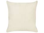 Coussin décoratif PLUMERIA Beige - Gris - Rouge - Fibres naturelles - 45 x 15 x 45 cm