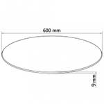 Plateau rond transparent 60 x 60 cm