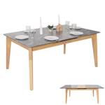 Esszimmertisch M57 Grau - Holzart/Dekor - Holz teilmassiv - 200 x 77 x 90 cm