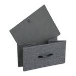 Commode 8 tiroirs gris foncé Noir - Marron - Gris - Bois manufacturé - Métal - Textile - 80 x 82 x 30 cm