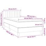 Boxspringbett 3017290-17 Pink - 90 x 203 cm