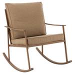 Rocking chair extérieur métal Bois foncé Marron - Métal - 65 x 73 x 95 cm