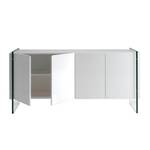 Weißes Sideboard mit Glasseiten Weiß - Holzwerkstoff - Glas - 170 x 77 x 43 cm