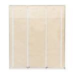 2 x Stoffkleiderschrank 9 Böden beige Beige - Weiß