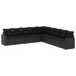 Gartensitzgruppe K5583(9-tlg) Schwarz - Massivholz - 69 x 62 x 66 cm