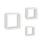 Wandregal Cubes 3-teiliges Set Weiß - Holzwerkstoff - 27 x 27 x 10 cm
