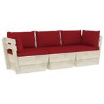 Gartensitzgruppe K5362(3-Sitzer) Rot - Massivholz - 65 x 60 x 60 cm