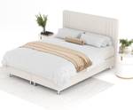 Boxspringbett Casone Beige - Breite: 140 cm