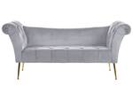 Chaise longue NANTILLY Doré - Gris - Gris lumineux