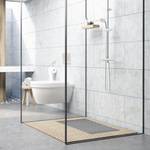 Antirutschmatte für Dusche & Badewanne Grau - Weiß - Kunststoff - 69 x 1 x 38 cm