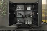 Highboard MOUNTAIN SOUL Schwarz - Grau - Grün - Metall - Massivholz - Stein - Holzart/Dekor - 100 x 120 x 38 cm