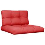 Coussin de palette (lot de 2) 3005164-4 Rouge - Textile - 80 x 12 x 80 cm