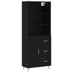 Highboard DE3284 Schwarz - Holzwerkstoff - 34 x 180 x 70 cm