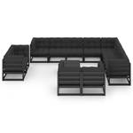 Garten-Lounge-Set (13-teilig) 3009713-2 Anthrazit - Schwarz